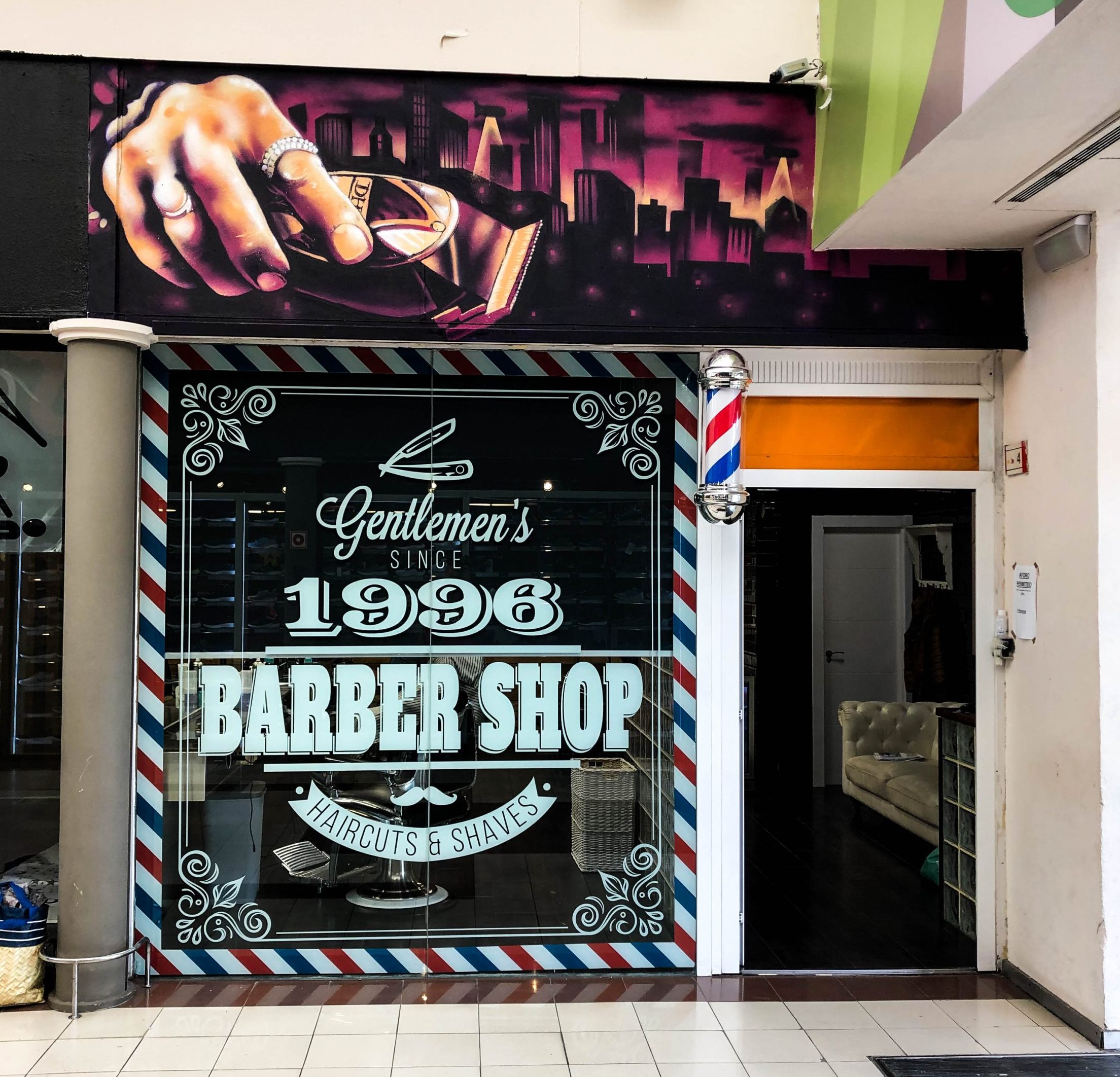 murales para barberia